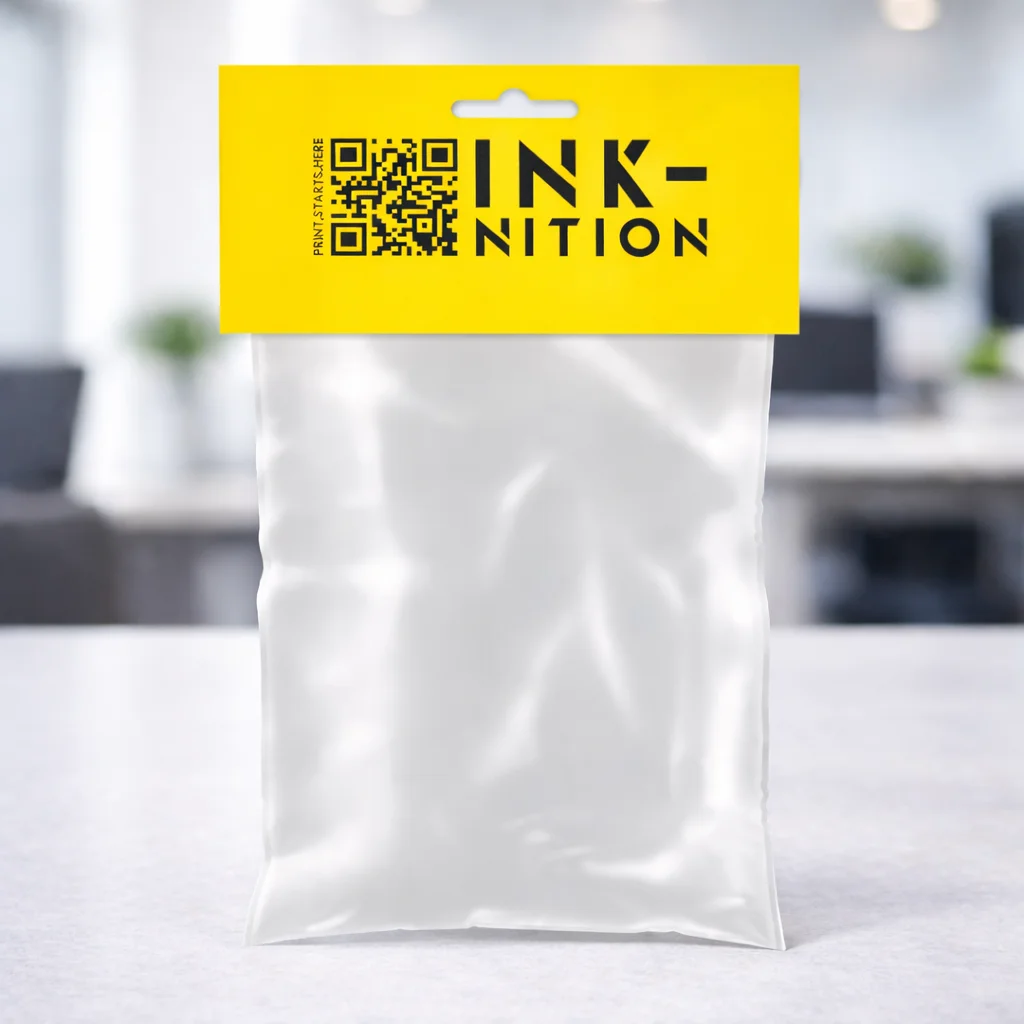Custom printed bag toppers with logo branding