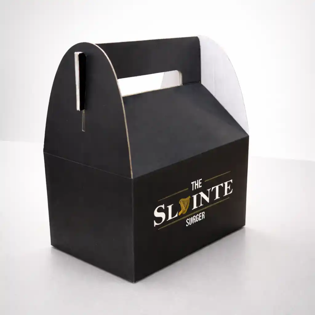 Cardboard gable boxes with built in handles