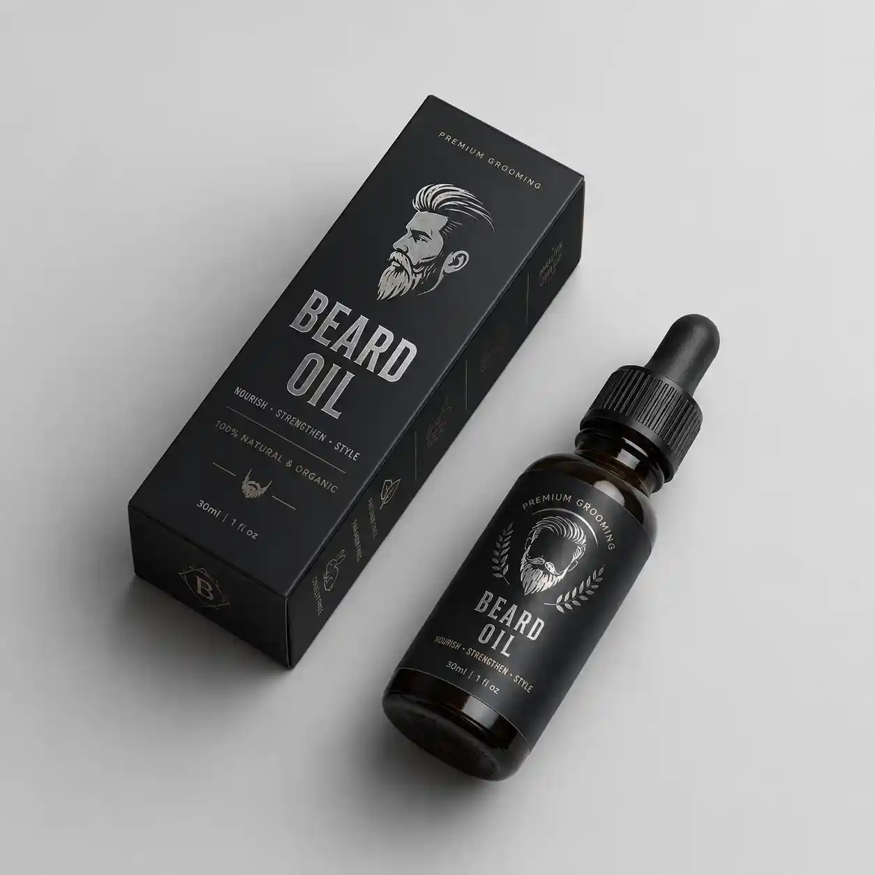 Custom beard oil boxes with premium printing